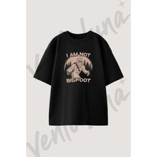 Chewbacca Star Wars Tasarım Baskılı Unisex Oversize Kalıp Siyah Tshirt