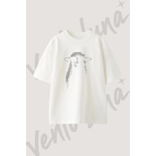 Walter White Tasarım Baskılı Unisex Oversize Kalıp Beyaz Tshirt