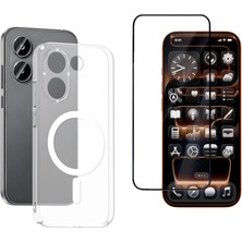Tekno Grup Xiaomi Poco X8 Pro Mika Kamera Korumalı M-Safe Şarj Özellikli Şeffaf Sert Pc London Kapak + Tam Kaplayan Ekran Koruyucu