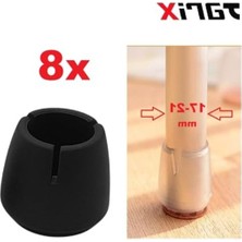 Get Store Siyah Sandalye Pabucu, 8 Adet, Masa ve Koltuk Ayak Kılıfı