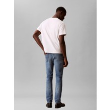 Calvin Klein Erkek Mavi Calvin Klein Slım Taper Blue Tıde, R7O, 32, 32 Mavi Erkek Kot Pantolon