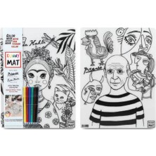Aydogan's Ayd Funny Mat -  Pıcasso ve Frıda Kahlo 6'lı Kalem Hediyeli 30 x 40 cm