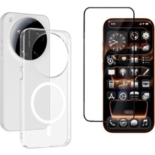 Tekno Grup Xiaomi 17 Ultra Mika Kamera Korumalı M-Safe Şarj Özellikli Şeffaf Sert Pc London Kapak + Tam Kaplayan Ekran Koruyucu