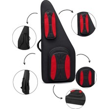 Erga Müzik Profesyonel Kanun Kılıfı Siyah/kırmızı Kaliteli Kumaş – %100 Su Geçirmez – 3 mm Eva + 1 cm Polietilen Köpük Destekli – Darbeye Dayanıklı