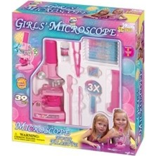 Telescience Micro-Science Girls Microscope 39 Parça Mikroskop Seti Pembe
