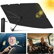 Get Store Katlanabilir Ön Cam Güneşlik, 137 cm x 88 cm Boyutlarıyla Çeşitli Araçlara Uyumlu