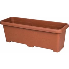 Get Store Kahverengi Uzun Saksı, 77.5 x 25 x 26.5 cm Boyut ile Bahçe ve Ofis Kullanımı