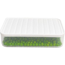 Homer Buzdolabı Düzenleyici Saklama Kabı Plastik Şeffaf 1 Lt - 11.5X17.5X4.5 cm Pratik Kolay Açılır Kapaklı Mutfak Düzenleme Kutusu