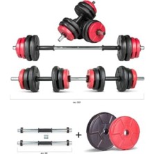 Get Store Multifonksiyonel Halter ve Dambıl Seti - Kırmızı ve Siyah