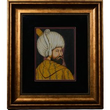 Galeri Atmaca Osmanlı Sultanı Portreli Minyatür Tablosu