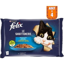 Felix Multipack Somonlu ve Ton Balıklı Kedi Yaş Maması 4X85 gr 4 Adet