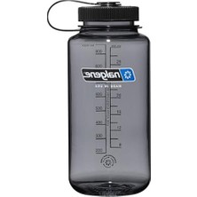 Get Store Sustain Tritan Bpa Içermeyen Su Şişesi,%50 Plastik Atıktan, 900 Ml, Geniş Ağız, Gri Siyah Kapaklı