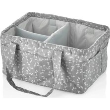 Timion Mey Ithalat®  katlamalı Anne & Bebek Organizer 795 Gri Çiçek