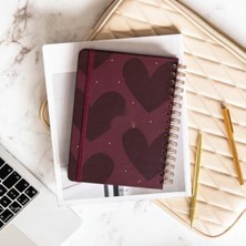 Get Store A5 Spiralli Süresiz Planlayıcı Ajanda - Kalp Temalı (15X21 Cm)