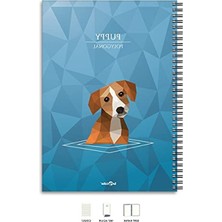 Get Store Renkli Köpek Tasarımlı Çizgili A4 Defter - 200 Sayfa