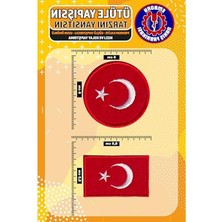 Get Store Ütü ile Yapışan Türk Bayrağı Seti, 4 Adet Aplike Patch