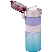 Get Store 600 ml Kapasiteli Motivasyon Su Matarası - Kaydırmaz Silikon Gövde