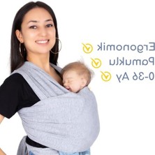 Get Store Esnek Wrap Sling, Gri Renk, Çok Amaçlı Kullanım Için Uygun