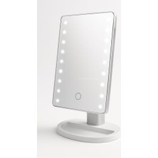 Esranın Dünyası Busstier LED Işıklı Makyaj Aynası Dokunmatik 3 Işık Modlu Ayarlanabilir Oynar Başlıklı Masa Üstü Ayna Beyaz Işık Gün Işığı Sıcak Işık