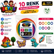 Zeyus Hobi Zeyus Filament 10RENK 3metre ( Toplam 30 Metre )