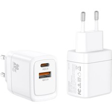Piili 20W Pd Q3.0 Type-C Adaptör ve Type-C Kablo Pca5 - Beyaz