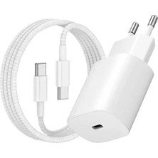 Technio 25W Typec Çıkışlı 15 Pro Max Başlık ve Typec To Typec Kablo Yeni Nesil Şarj Seti