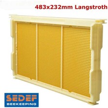 Sedef Arıcı Petekplastik Hazır Kabartılmış Petekli Çerçeve (Işçi Arı- Langstroth) 483X232MM