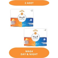 New Life Mag4 Day & Night 60 Tablet Magnezyum Sitrat + Malat + Taurat+ Bisglisinat (2 Adet)