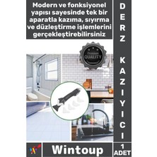 Wintoup #derz 3'lü Profesyonel Şık Banyo Mutfak Köşe Sıyırıcı Aparat Fayans Derz Silikon Kazıyıcı Uygulayıcı