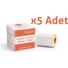 Zuidid 5 Adet 50 x 30 mm Beyaz Lamine Termal Etiket 230 Adet Beyaz - Phomemo M Serisi Modellere Uyumludur.