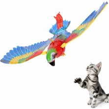 Esranın Dünyası Elektrikli Uçan Papağan Kedi Oyuncağı | Asılı Uçan Kuş Kedi Oyuncağı | Hareketli Kanatlı Interaktif Kedi Oyuncağı | Ev Kedileri Için Oyun ve Egzersiz