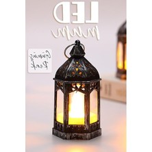 Get Store Pilli Dekoratif Mum, Dumansız ve Alevli, Gümüş Renkli Tasarım