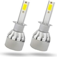 Esranın Dünyası Trendlıfeoto H1 LED Xenon Mini Far Ampul Şimşek Etkili H1 Beyaz