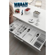 Tify Çekmece Içi Kaşıklık Ve Bıçaklık Düzenleyici Beyaz, 114x48 Yandan Ve Boydan 4Cm Kesilebilir