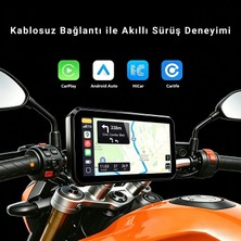 İdragon M12 6.25" Motosiklet Carplay & Android Auto Ekranı, Ön-Arka 2k Kamera, Tpms Destekli, Kablosuz Bağlantı, IP67 Su Geçirmez