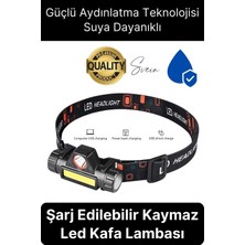Cata Premium Kamp Yayla Köy Kafa Lambası Ledli Şarjlı Tamir Baş Feneri Madenci Işıklı Başlık Aparatı Mir