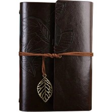Colezium Büyük Yaprak Desenli Deri Defter