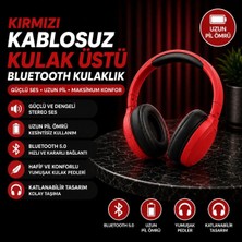 Karleader Güçlü Ses Performanslı Kablosuz Kulak Üstü Bluetooth Kulaklık