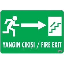 Colezium Yangın Çıkışı Uyarı Levhası 17,5X25 KOD:929
