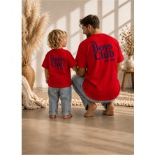 Lorvex Baba Oğul Kombin Tişört Oversize %100 Pamuk Aile Kombini Rahat Kalıp Erkek T-Shirt (Kombin Için 2’li Sipariş Verilmelidir)