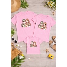 Lorvex Anne Baba Çocuk Kombin Tişört Pamuklu Oversize Aile Kombini T-Shirt (Ürünler Tekli Satılmaktadır)