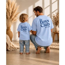 Lorvex Baba Oğul Kombin Tişört Oversize %100 Pamuk Aile Kombini Rahat Kalıp Erkek T-Shirt (Kombin Için 2’li Sipariş Verilmelidir)