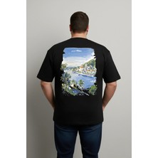 Lorvex Büyük Beden T-Shirt Oversize Pamuklu Rahat Kalıp Baskılı Unisex Tişört