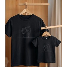 Lorvex Babalar Günü Konsept-Baba Çocuk Kombin Tişört Oversize %100 Pamuk T-Shirt (Kombin Için 2’li Sipariş Verilmelidir)