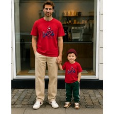 Lorvex Babalar Günü Baba Çocuk Kombin Oversize Tişört %100 Pamuk Baskılı T-Shirt (Kombin Için 2 Adet Sipariş Verilmelidir)
