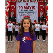 Lorvex 19 Mayıs Atatürk Gençlik Bayramı Tişört %100 Pamuk Oversize Unisex Baskılı Rahat Kalıp