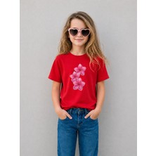 Lorvex Kız Çocuk Tişört %100 Pamuklu Baskılı Rahat Kalıp Yazlık T-Shirt