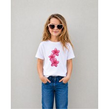Lorvex Kız Çocuk Tişört %100 Pamuklu Baskılı Rahat Kalıp Yazlık T-Shirt