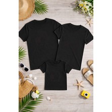 Lorvex Aile Kombin Oversize T-Shirt Anne Baba Çocuk %100 Pamuk Baskılı Rahat Kalıp (3 Adet Ayrı Sipariş Verilmelidir-Tekli Satılmaktadır)