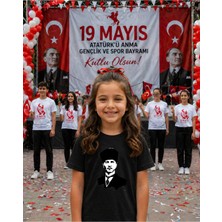 Lorvex 19 Mayıs Atatürk Gençlik Bayramı Tişört %100 Pamuk Oversize Unisex Baskılı Rahat Kalıp